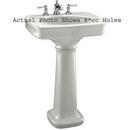 24 x 21 in. Oval Pedestal Sink and Base in White