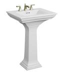24-1/2 x 20-1/2 in. Rectangular Pedestal Sink and Base in Biscuit