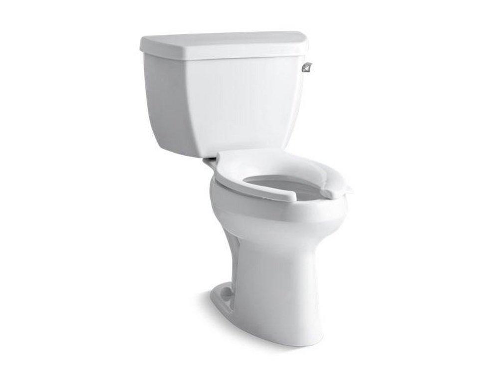 KOHLER White 1 gpf Elongated Two Piece Toilet 
