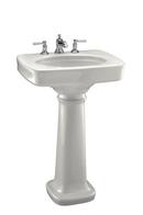 24 x 21 in. Oval Pedestal Sink with Base in White