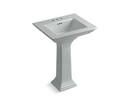 24-1/2 x 20-1/2 in. Rectangular Pedestal Sink and Base in Ice Grey