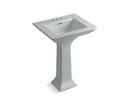 24-1/2 x 20-1/2 in. Rectangular Pedestal Sink and Base in Ice Grey 