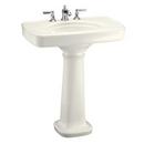 30-3/8 x 22-1/4 in. Oval Pedestal Sink with Base in Biscuit