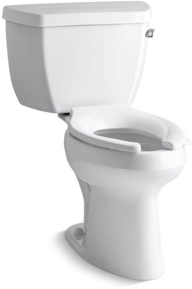 KOHLER White 1.6 gpf Elongated Two Piece Toilet 