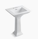 24-1/2 in. Rectangular Pedestal Bathroom Sink and Base in White