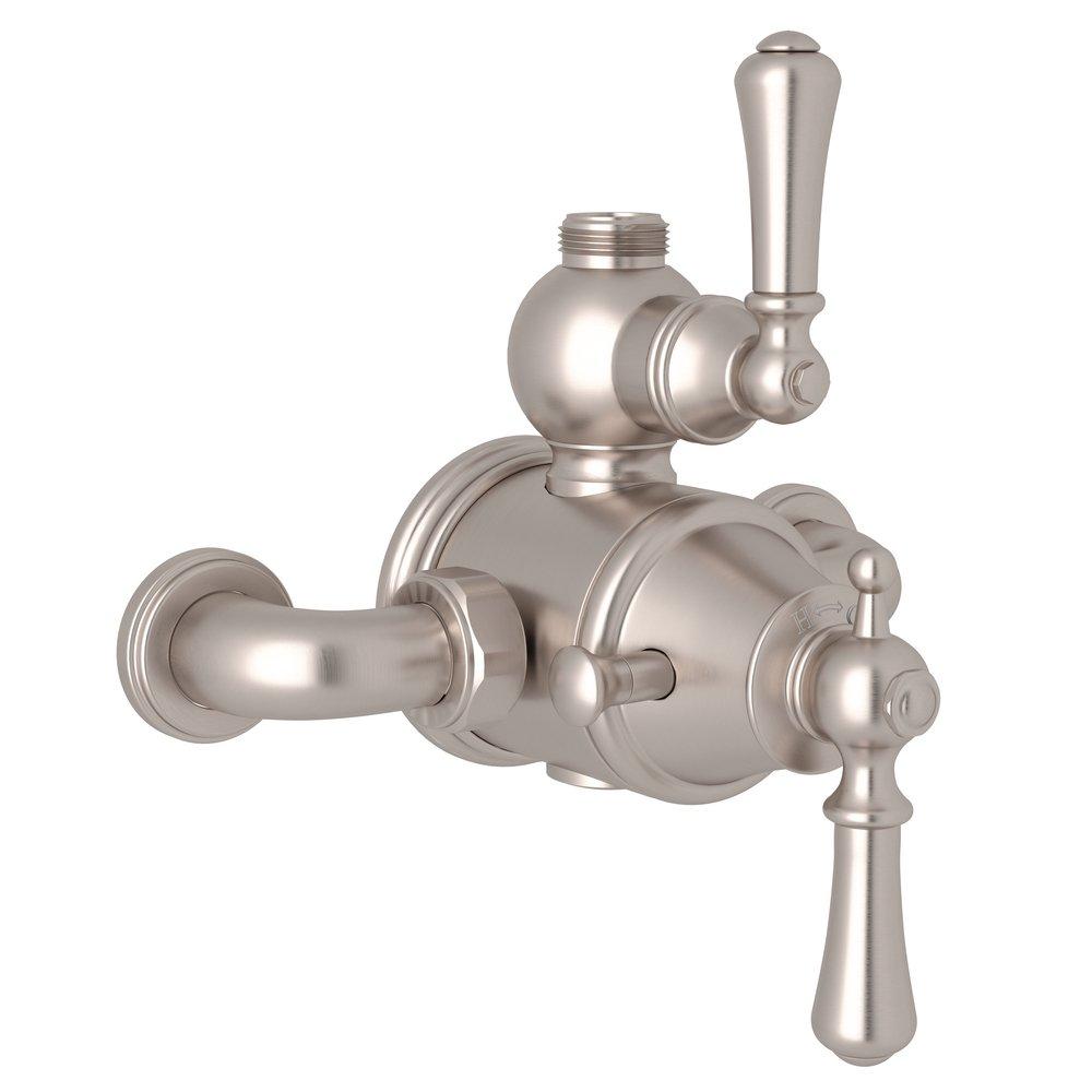 Perrin & Rowe&reg; Satin Nickel Female NPT Thermostatic Valve 
