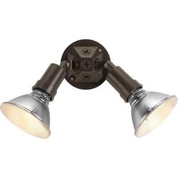 120 W 2 Light Halogen Flood Light in Antique Bronze