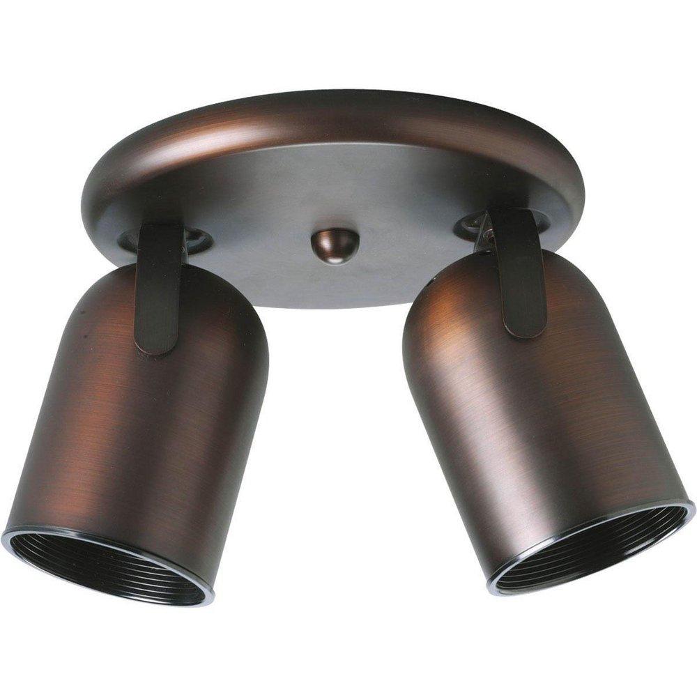Progress Lighting Urban Bronze 50W 2-Light Medium E-26 Halogen Adjustable Wall Ceiling Light 