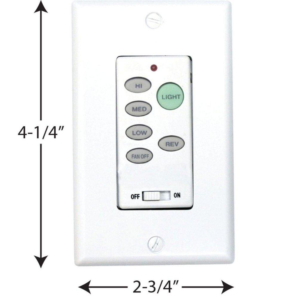 Progress Lighting White Fan Wall Control Transmitter 