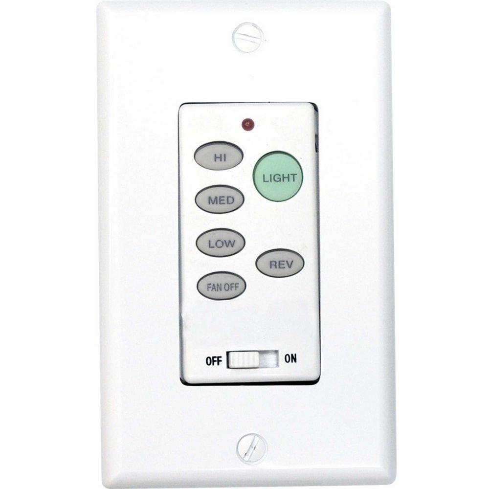 Progress Lighting White Fan Wall Control Transmitter 