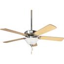 52 in. 5-Blade Fan with Light in Brushed Nickel