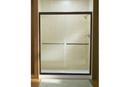 Sterling Nickel 59-5/8 in. Sliding Shower Door with Clear Glass 