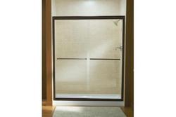 70-31/100 x 59-5/8 in. Frameless Sliding Shower Door in Nickel