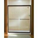 Sterling Nickel 59-5/8 in. Sliding Shower Door with Clear Glass 