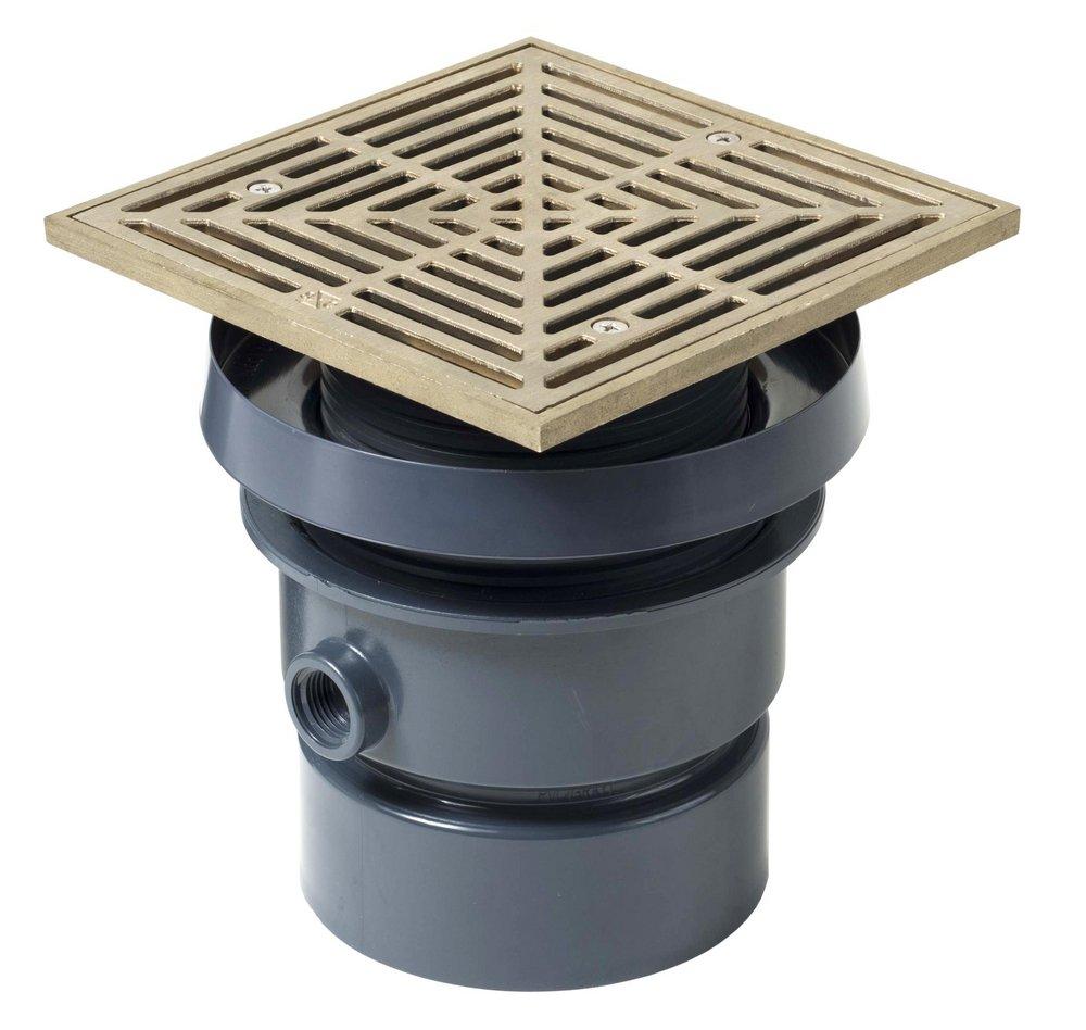 Sioux Chief Nickel Bronze Inside Caulk Plastic Floor Drain 