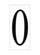 Visual Comfort & Co. Generation Lighting White Number 0 Tile with Black Imprint 