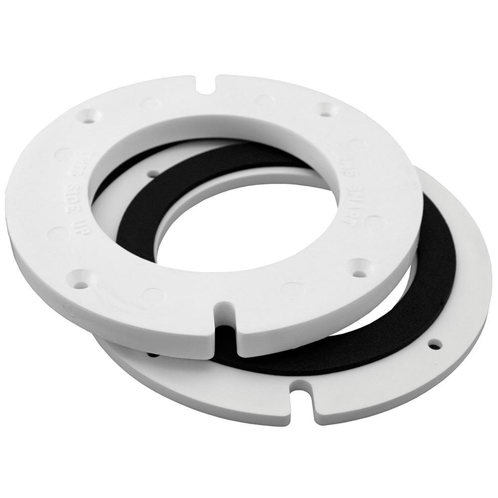 Jones Stephens White 1/4 - 1/2 in. Closet Flange Extension with Gasket 