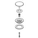 KOHLER Polished Chrome Stopper Sub Assembly 