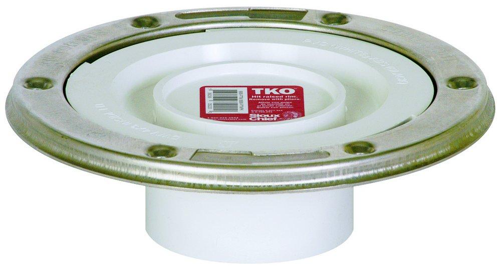 Sioux Chief White 3 in. PVC Closet Flange with Test Cap 