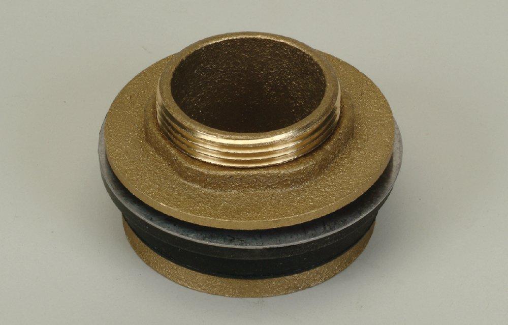 PROFLO&reg; 1-1/2 x 3/4 in. Cast Brass Closet Spud with Metal and Rubber Washer 
