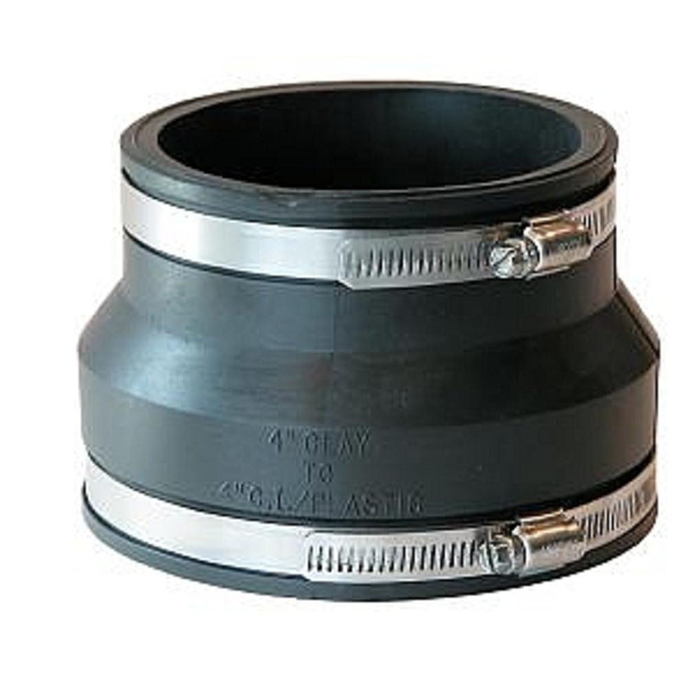 Fernco Clay x Cast Iron and Plastic Flexible Coupling 