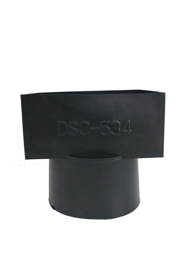 Fernco Grey Drain Pipe with Rectangular Downspout Connector 