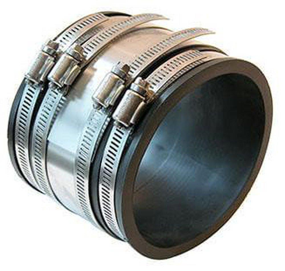 Fernco Clamp Plastic Coupling with Stainless Steel Band 