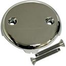 Metal 2-Hole Waste & Overflow Face Plate in Chrome