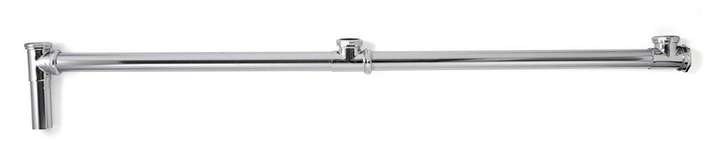 McGuire Manufacturing Polished Chrome Plated 24 in. 3-Part Brass End Outlet Continuous Waste 