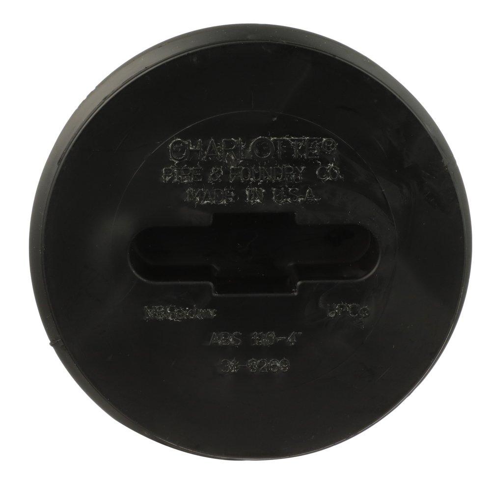 Black ABS DWV Flush Cleanout Plug 