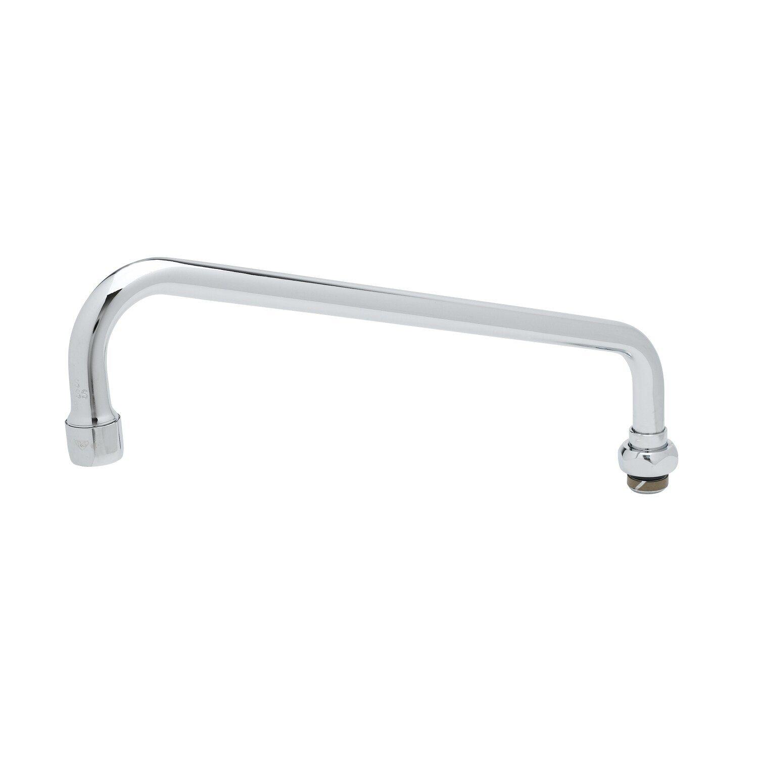 T&S Brass Chrome 7-63/1000 in. Brass Swing Spout 