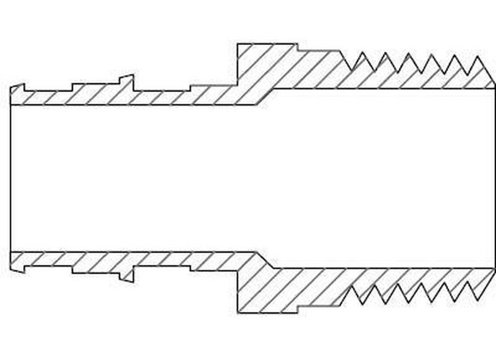 Uponor Stainless Steel PEX Expansion x MPT Adapter 