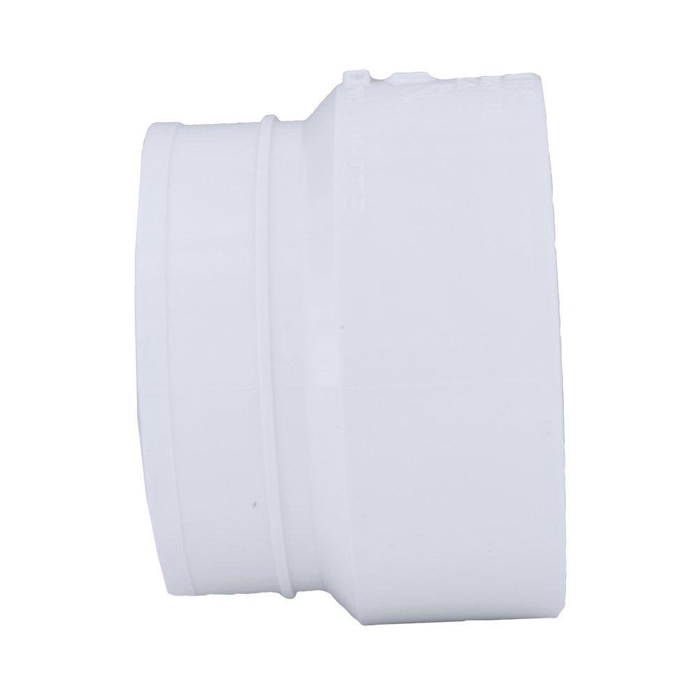 White PVC DWV No-Hub Adapter 