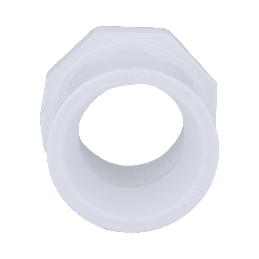 White PVC Schedule 40 Female Bushing 