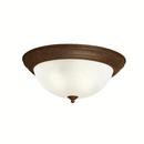 Kichler Lighting Tannery Bronze 6-1/4 x 15-1/4 in. 60W 3-Light Medium Flush Mount Ceiling Fixture 