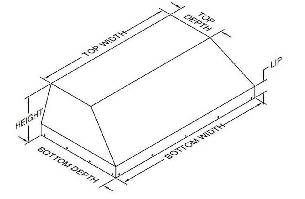 Vent-A-Hood Black 10 x 22-1/2 x 12 in. Liner insert in Black 
