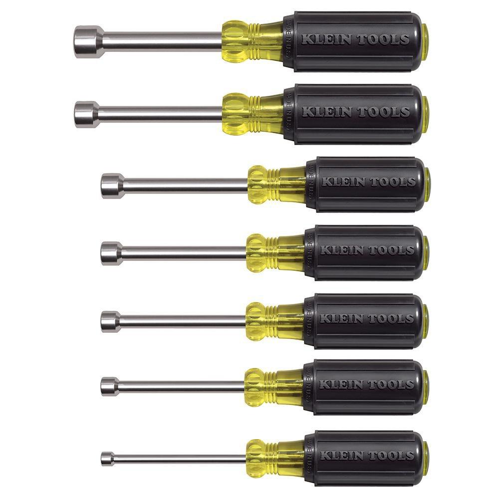 Klein Tools Black 5/16 in. Magnetic Nut Driver 7 Piece 