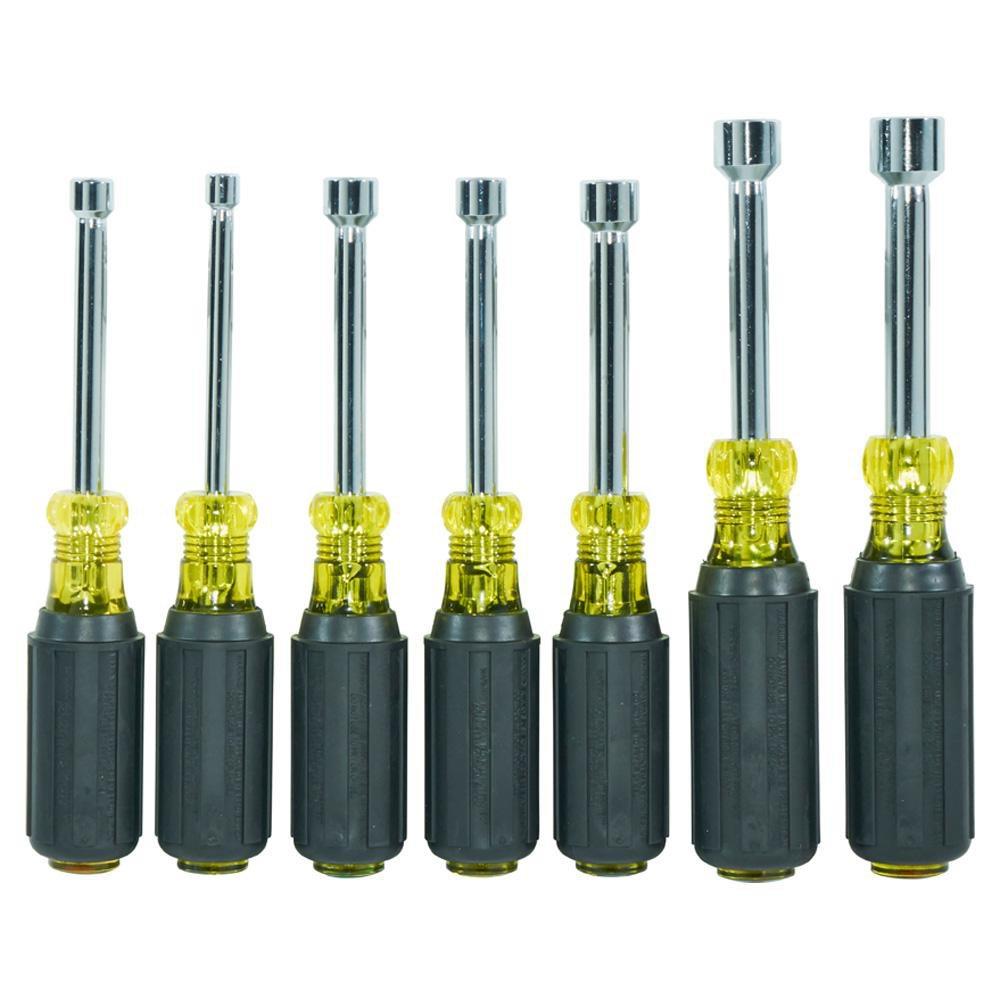 Klein Tools Black 5/16 in. Magnetic Nut Driver 7 Piece 