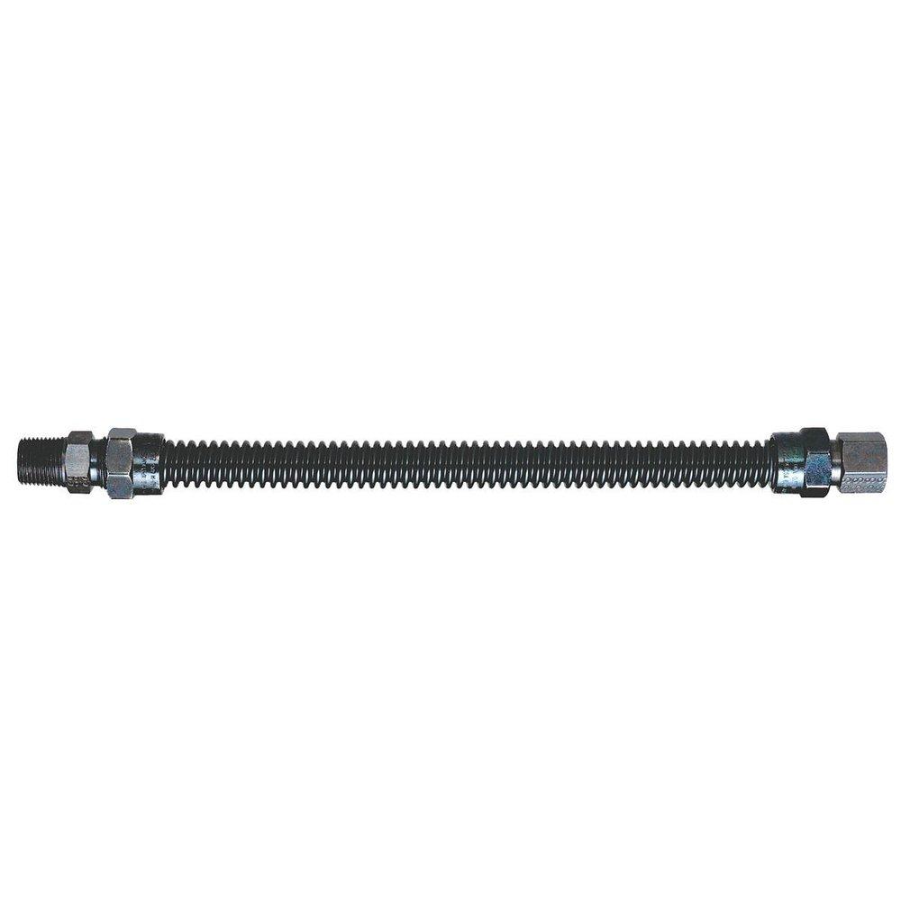 3/8 MIP X 3/8 FIP 18 Black EPOX Connector 