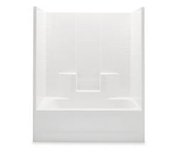 60 in. x 33-1/4 in. Tub & Shower Unit in White with Left Drain