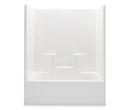 Aquatic White 60 in. Tile Tub and Shower in White 