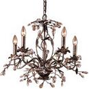 Elk Home Deep Rust 17 in. 5-Light Candelabra E-12 Ceiling Mount Chandelier 