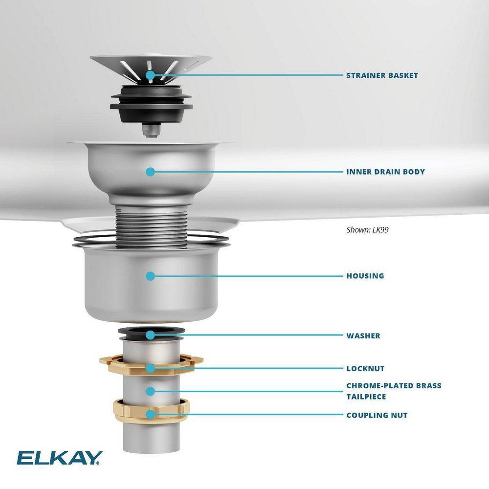 Elkay Chrome Deluxe Drain Outlet 