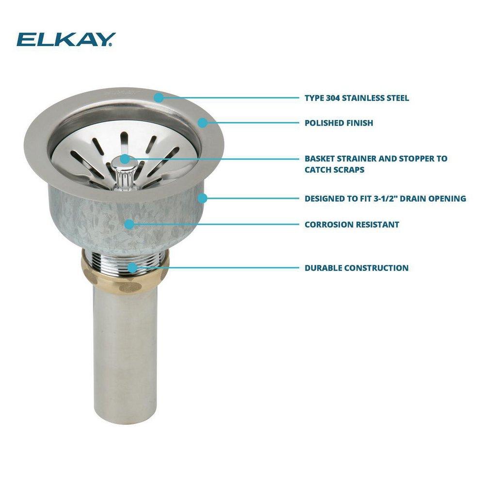 Elkay Chrome Deluxe Drain Outlet 