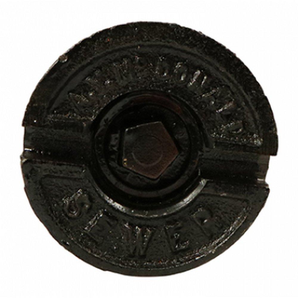 A.Y. McDonald Cast Iron, Brass and Plastic Cap and Plug Assembly 