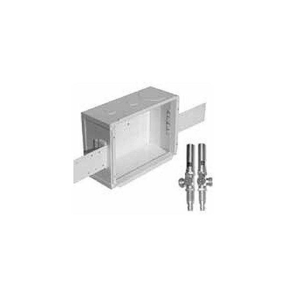 White Metal Washing Machine Outlet Box with Water Hammer Arrestor 