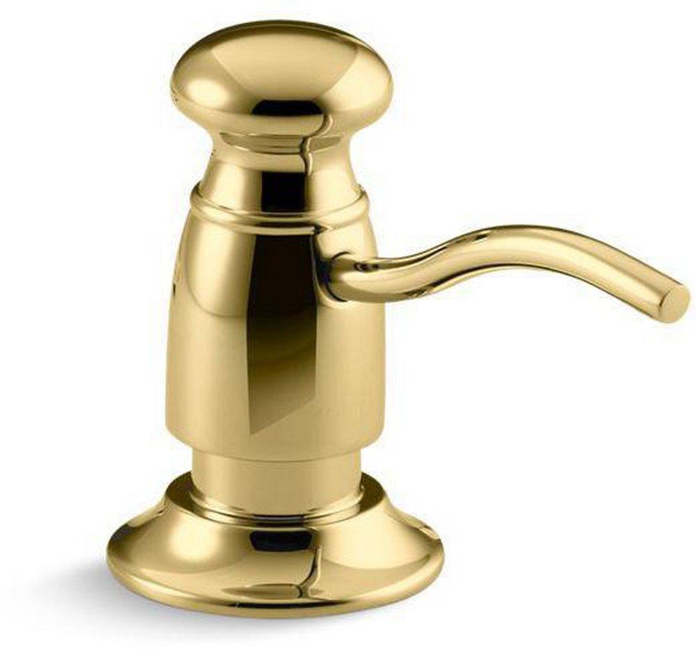 KOHLER Vibrant Polished Brass 3-7/16 in. Kitchen Soap Dispenser 