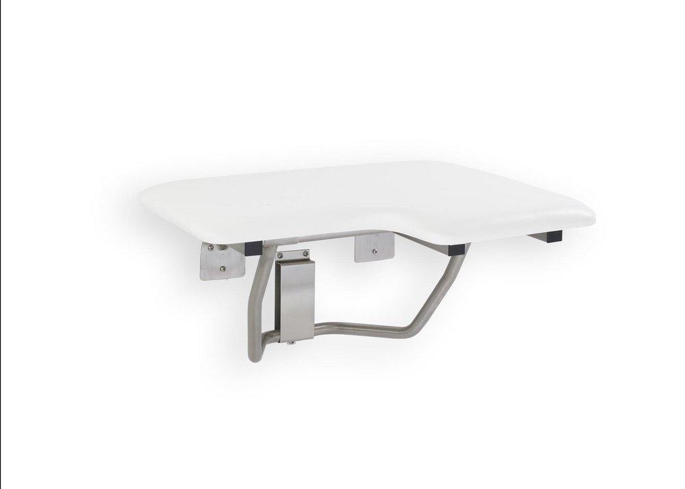 E.L. Mustee & Sons White Shower Seat 