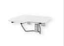 E.L. Mustee & Sons White L-Shape Fold-Down Seat Model 