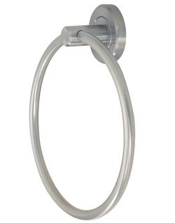 Round Closed Towel Ring in Satin Nickel